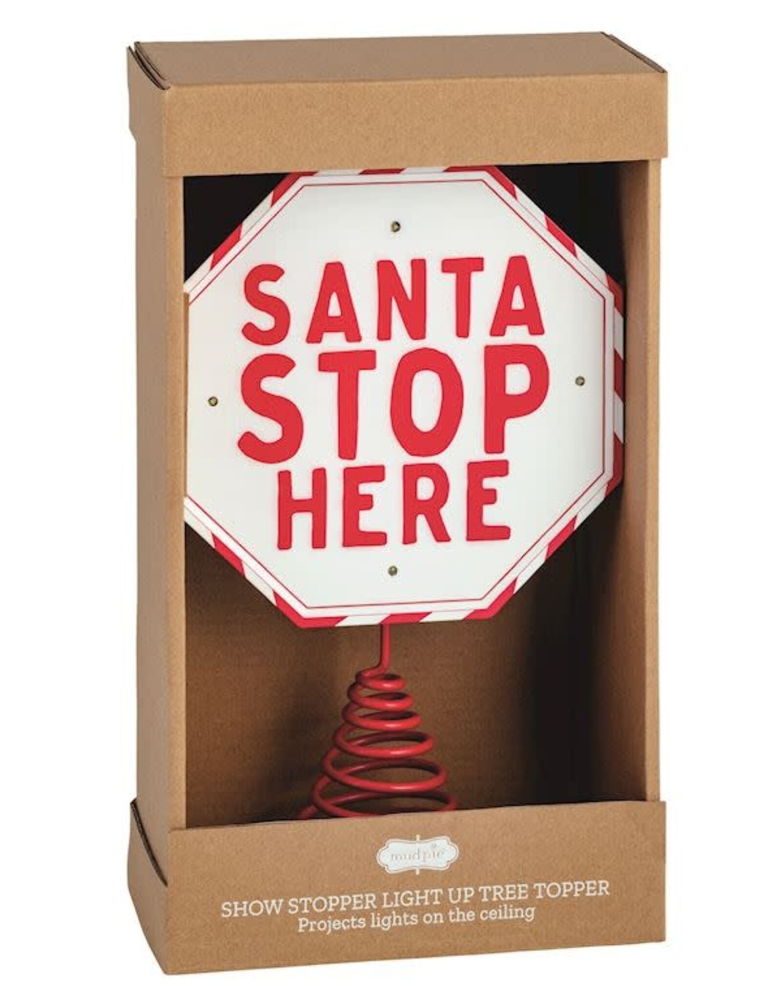 Mudpie SALE Santa Stop Projector Tree Topper