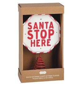 Mudpie Santa Stop Projector Tree Topper