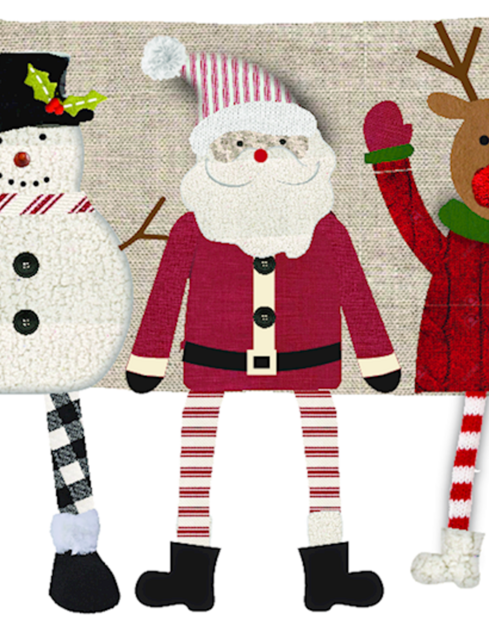 Mudpie Christmas Dangle Leg Pillow