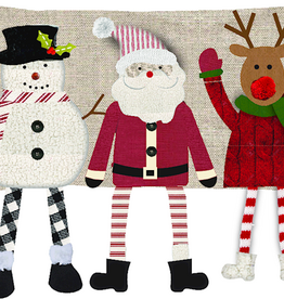 Mudpie Christmas Dangle Leg Pillow