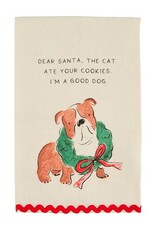 Mudpie Dear Santa Dog Ric-Rac Towel