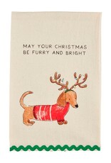 Mudpie May Your Christmas Dog Ric-Rac Towel
