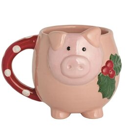 Mudpie Farm Xmas Pig Mug