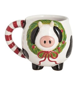 Mudpie Farm Xmas Cow Mug