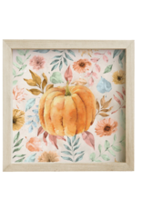 Sincere Surroundings Colorful Watercolor Leaves Sign