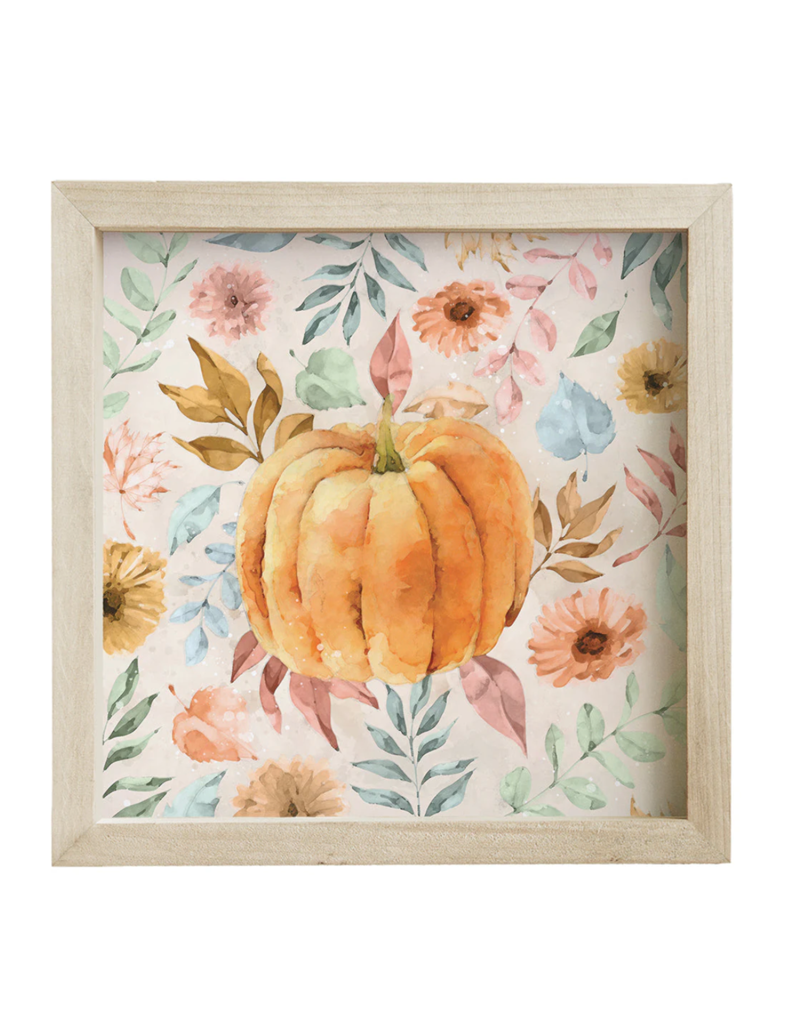 Sincere Surroundings Colorful Watercolor Leaves Sign