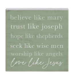 Sincere Surroundings Believe Like Mary Sign
