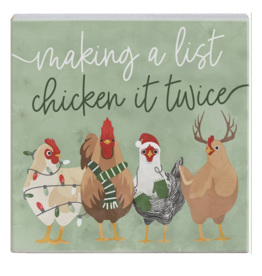 Sincere Surroundings Making List Chicken Sign