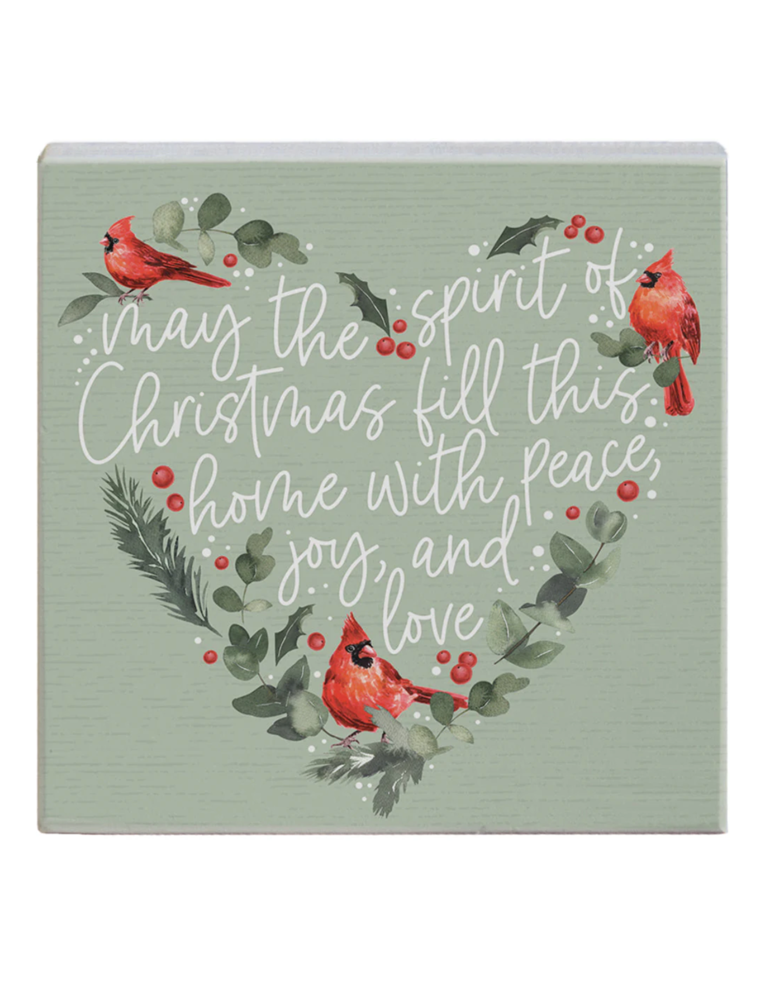 Sincere Surroundings Spirit Christmas Cardinals Sign