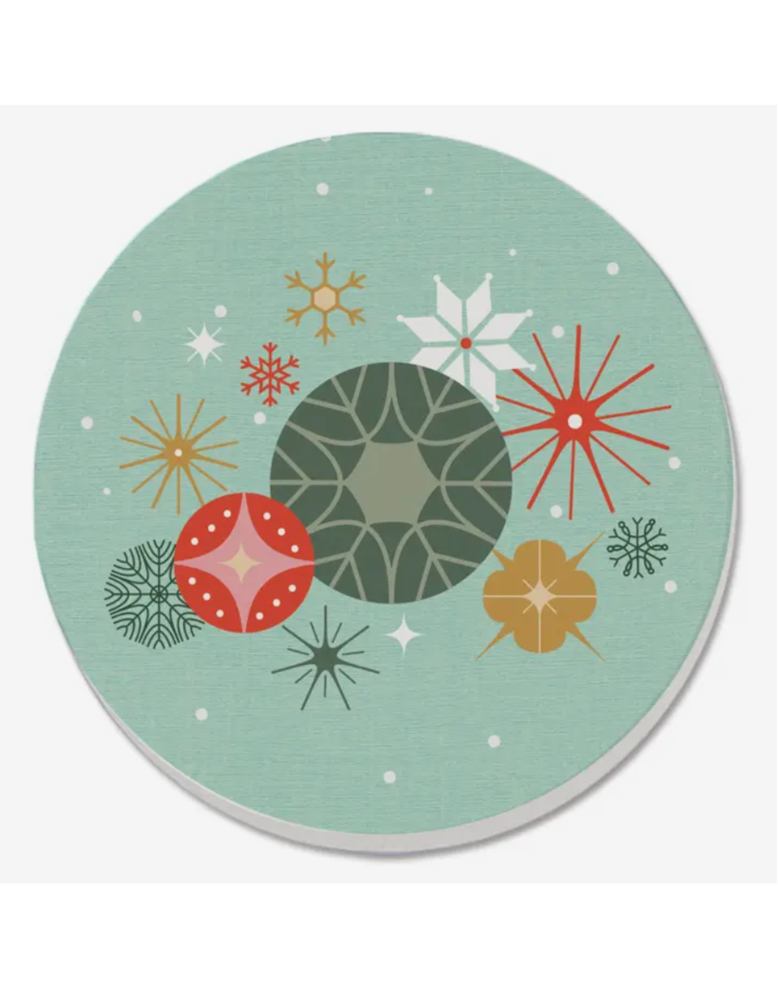 Highland Home Coaster - Retro Christmas