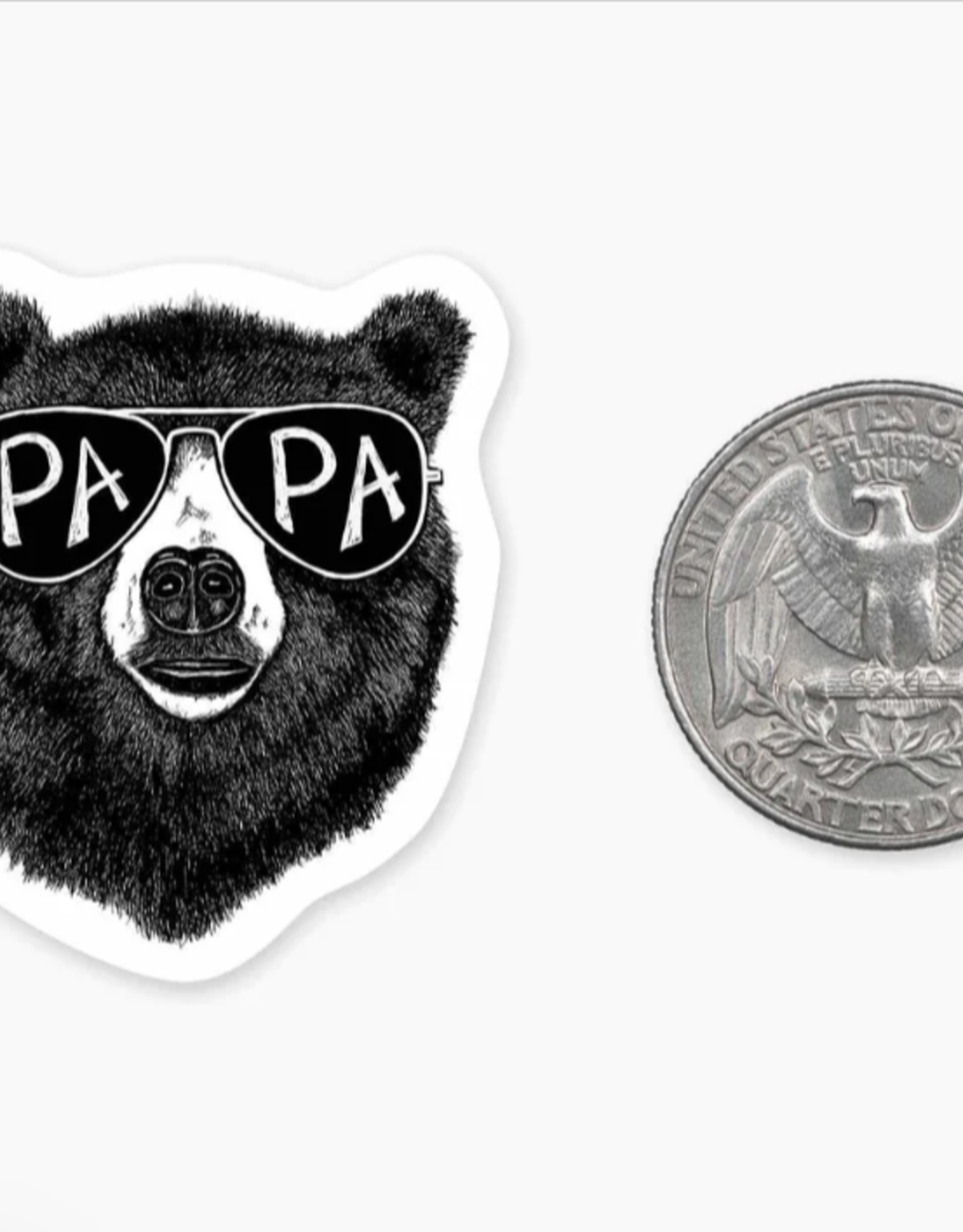 Nice Enough Mini Clean Papa Bear Sticker