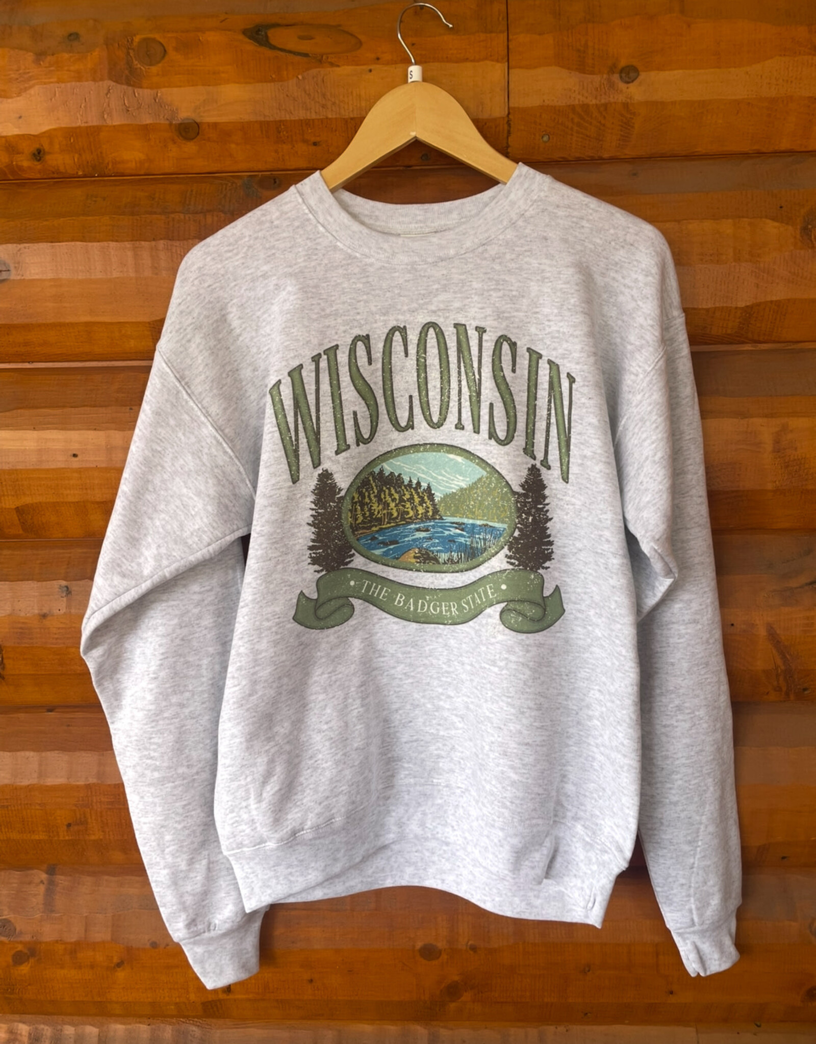 218 Clothing + Gift Classic Wisconsin Crew Sweatshirt