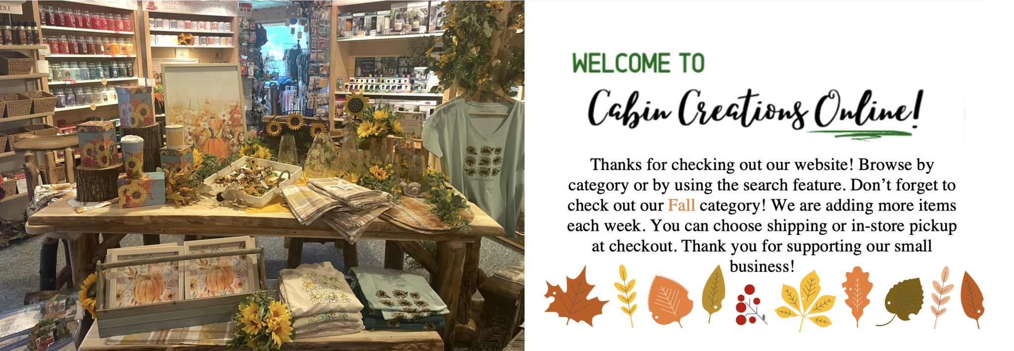 Welcome to Cabin Creations Fall
