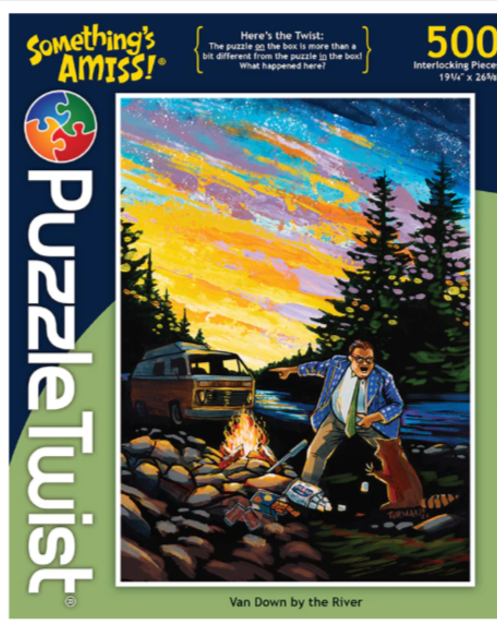 Something's Amiss Van Down By The River 500 Piece Puzzle Twist