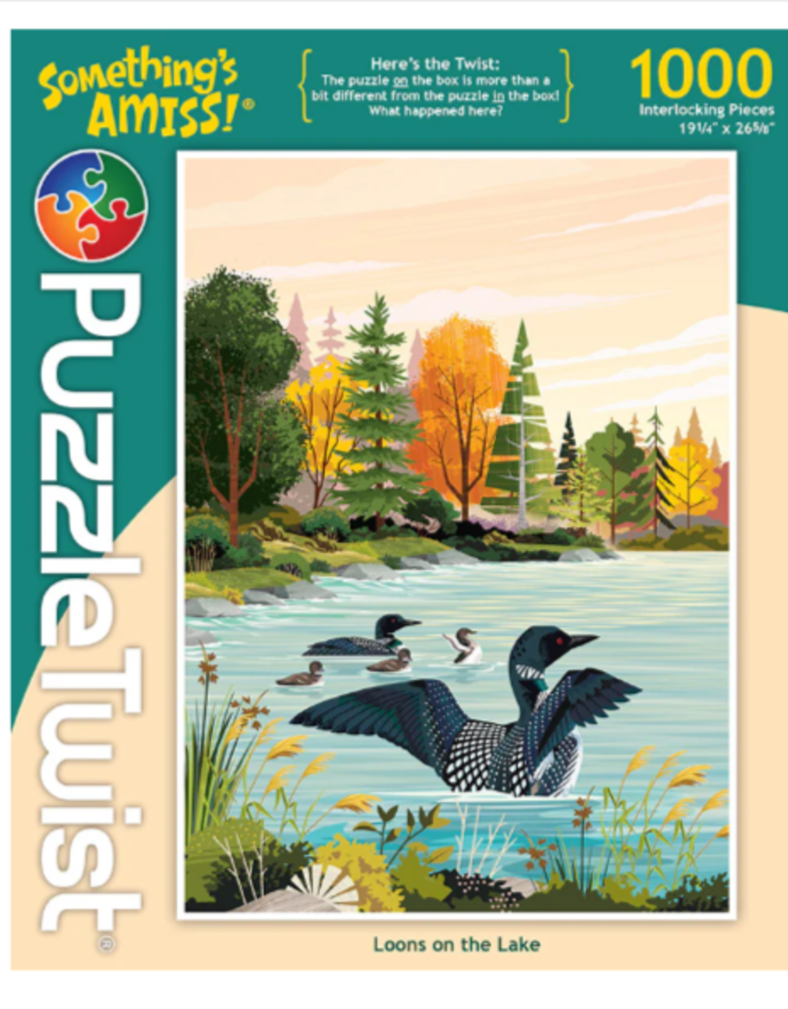 Something's Amiss Loons on the Lake 1,000 Piece Puzzle Twist