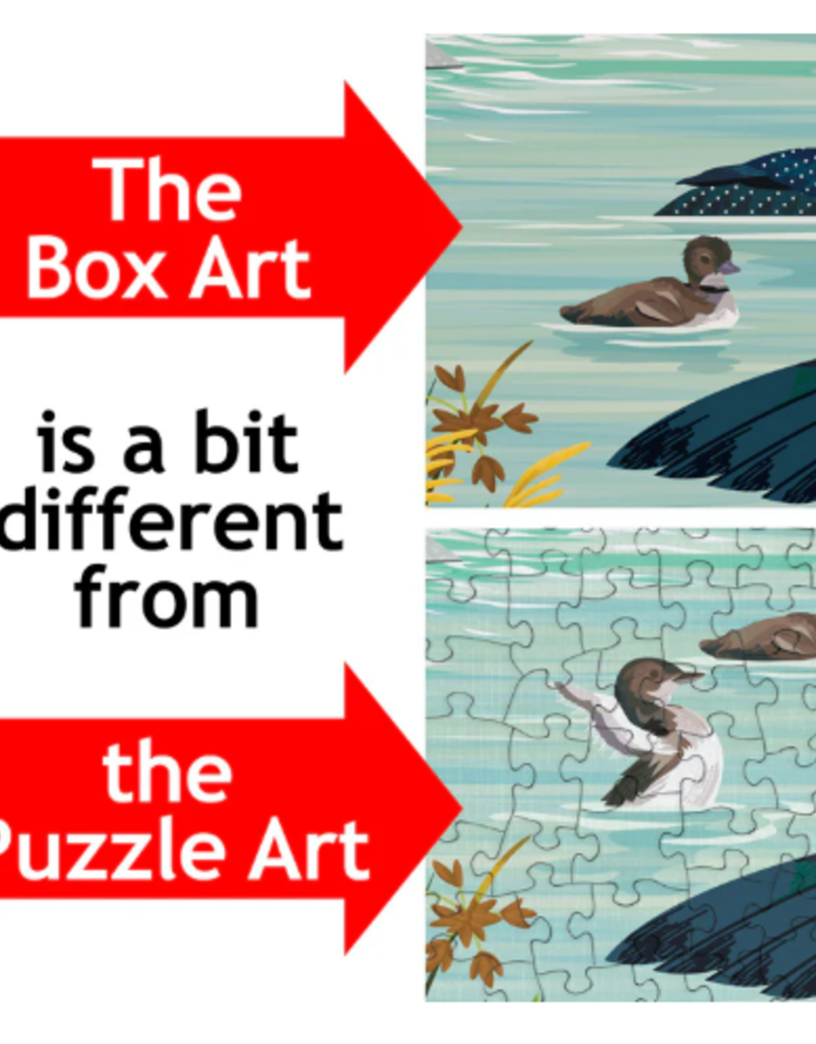 Something's Amiss Loons on the Lake 1,000 Piece Puzzle Twist