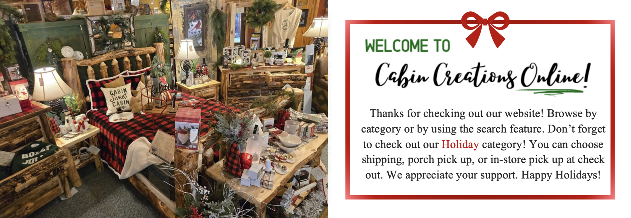 Welcome to Cabin Creations Xmas