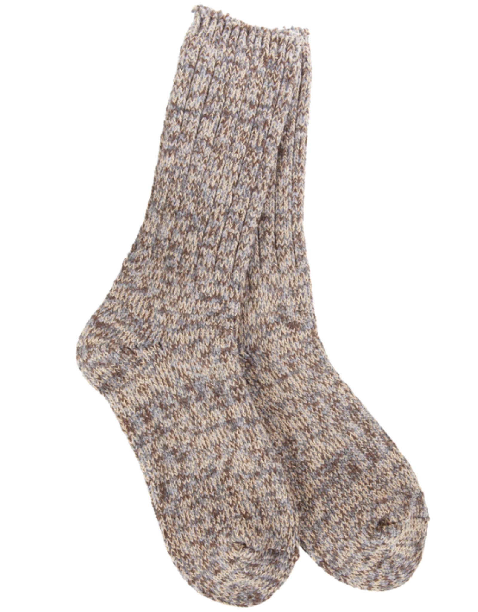 World's Softest Socks Weekend Ragg Crew Sock - Nutty