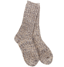 World's Softest Socks Weekend Ragg Crew Sock - Nutty