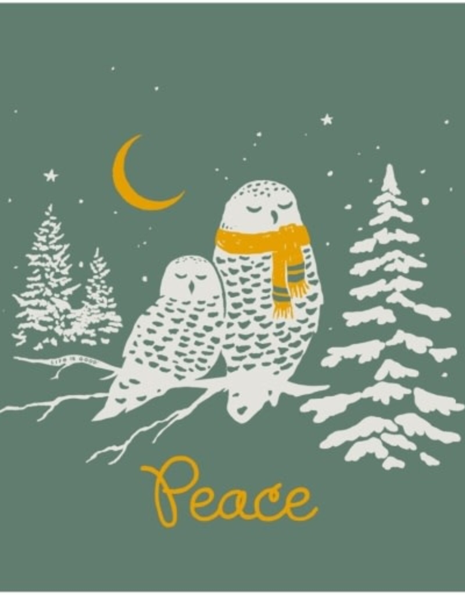 Life Is Good Women's Peace Owls Long Sleeve Crusher Vee