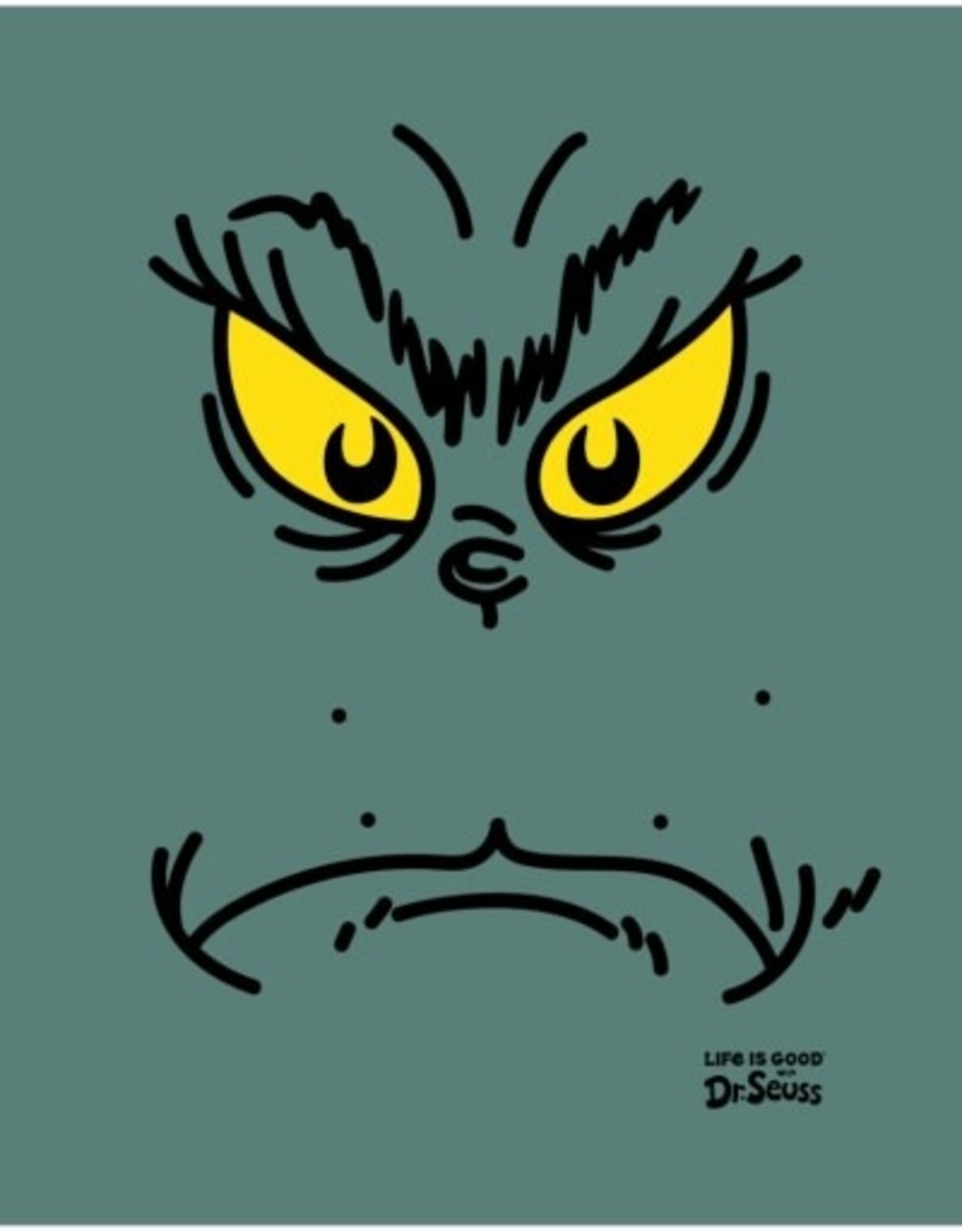 Life Is Good Men's Grinchy Face Short Sleeve Crusher Tee