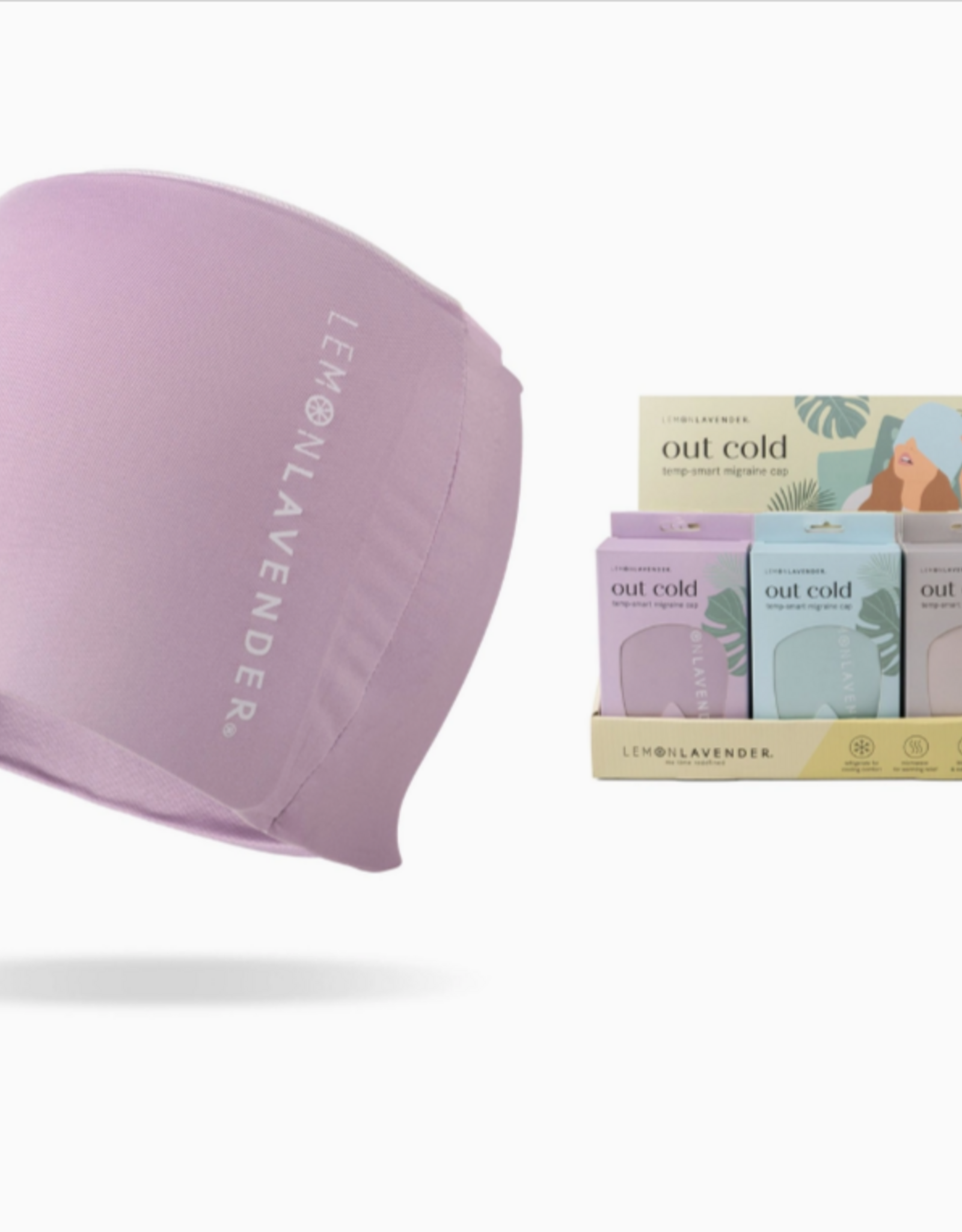 Lemon Lavender Lemon Lavender Out Cold Temp-Smart Migraine Cap