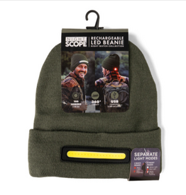Night Scope Night Scope Night Watch Rechargeable LED Beanie - Forest