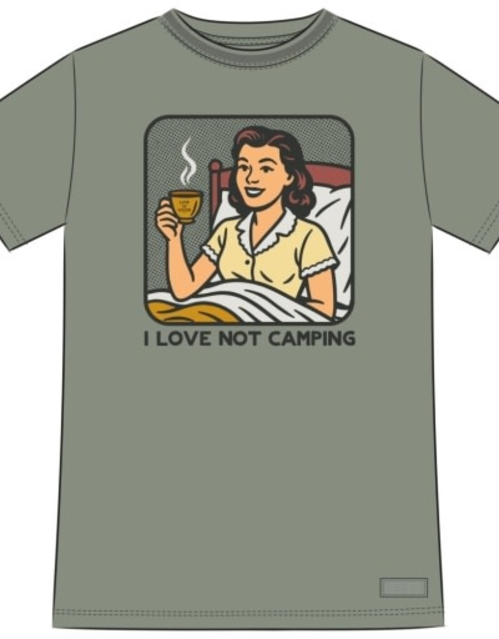 Life Is Good Women's Bert's Shirts I Love not Camping Short Sleeve Crusher Tee