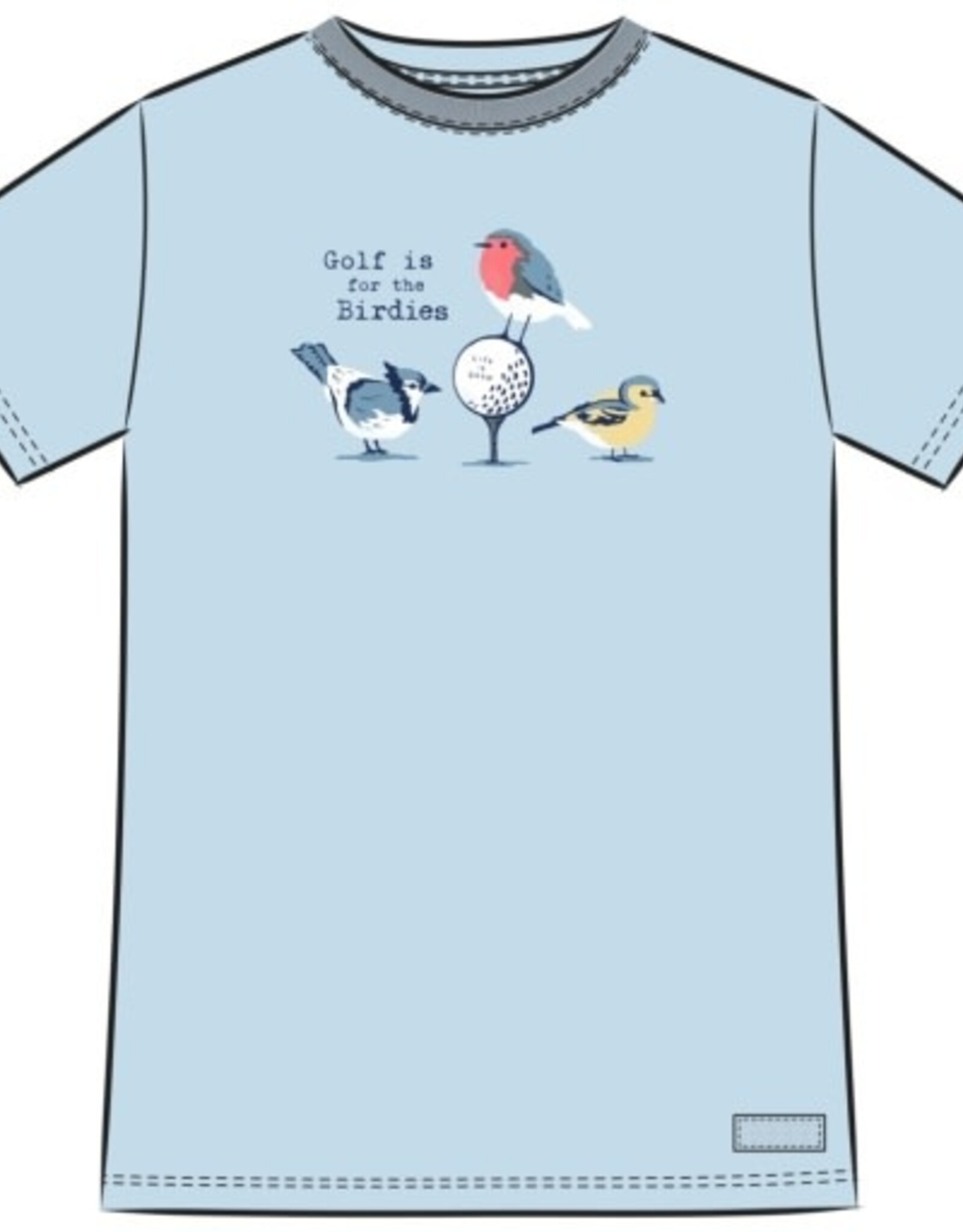 Life Is Good Women's Golf is for the Birdies Short Sleeve Crusher Tee