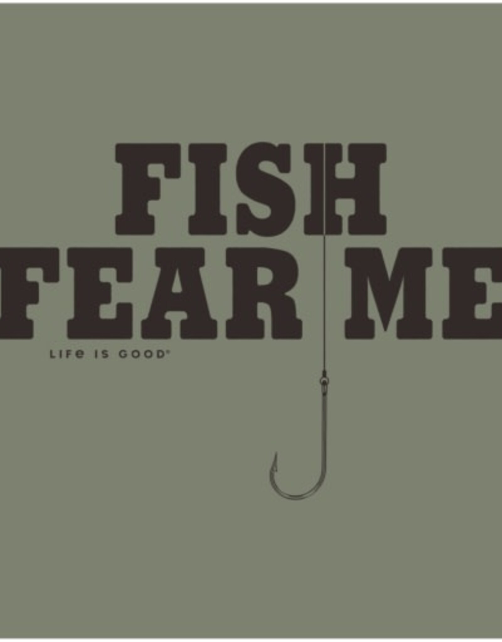 Life Is Good SALE Men's Fish Fear Me Hook Short Sleeve Crusher Tee