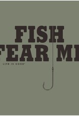 Life Is Good SALE Men's Fish Fear Me Hook Short Sleeve Crusher Tee