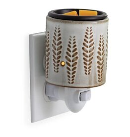 Candle Warmers Pluggable Fragrance Warmer - Flip Dish Wheat & Ivory