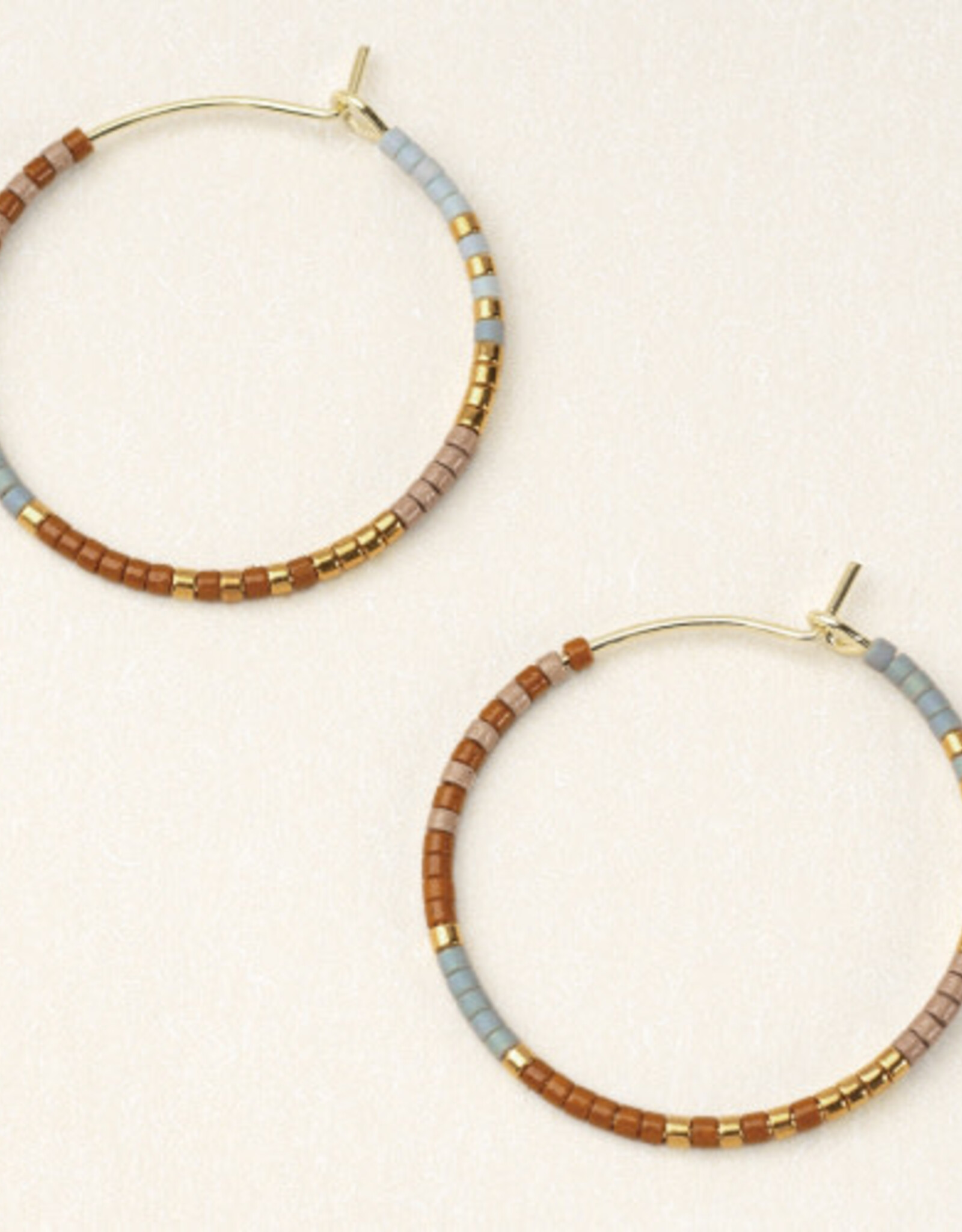 Scout Chromacolor Miyuki Small Hoop Earrings - Desert Multi/Gold