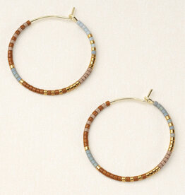 Scout Chromacolor Miyuki Small Hoop Earrings - Desert Multi/Gold