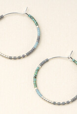 Scout Chromacolor Miyuki Small Hoop Earrings - Turquoise Multi/Silver