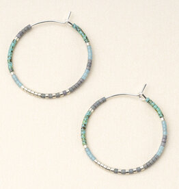 Scout Chromacolor Miyuki Small Hoop Earrings - Turquoise Multi/Silver