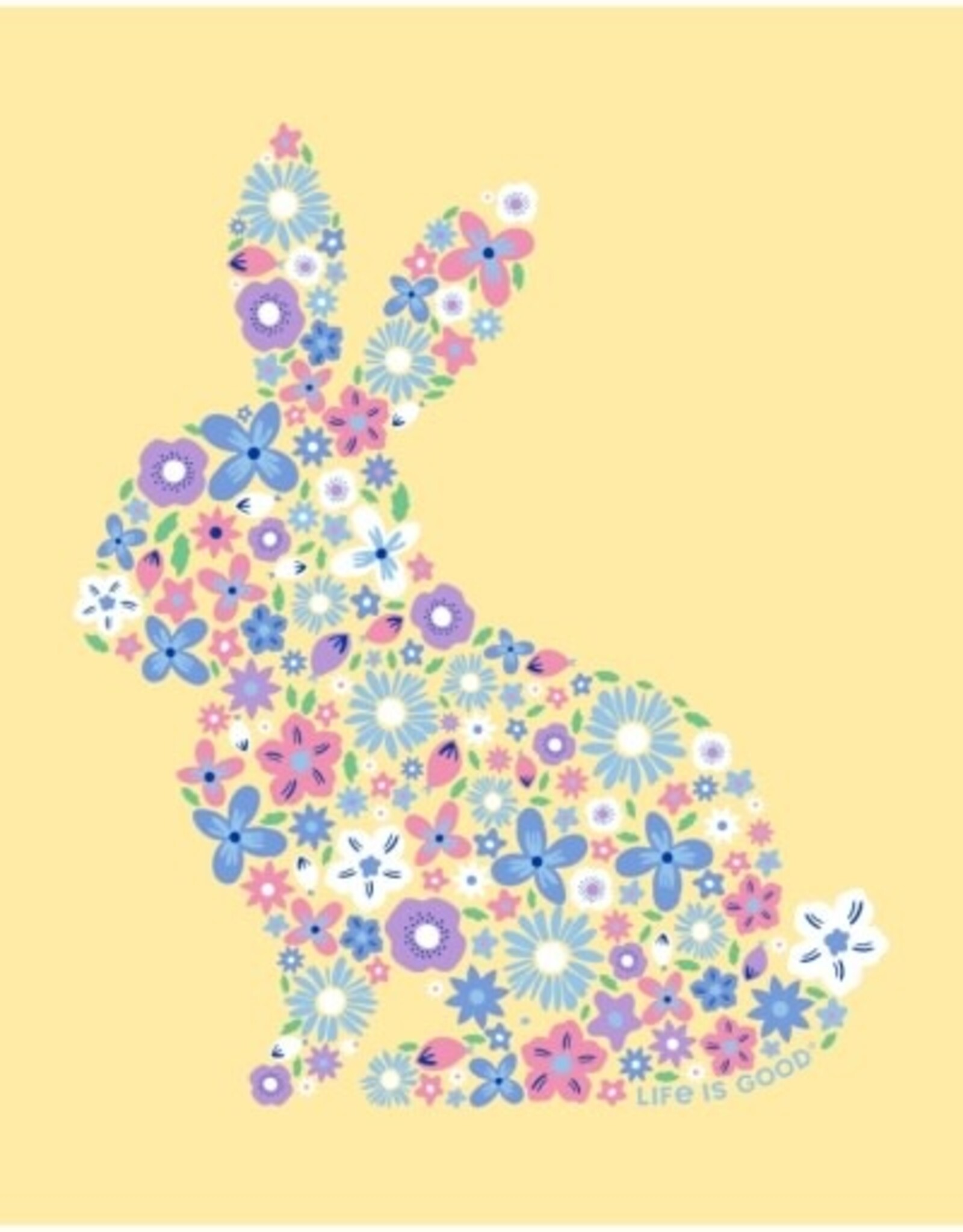 Life Is Good Women's Flower Bunny Short Sleeve Crusher Tee