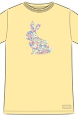 Life Is Good Women's Flower Bunny Short Sleeve Crusher Tee