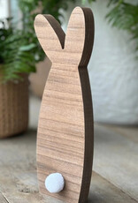 Collins Painting & Design Large Wood Wash Pom Bunny