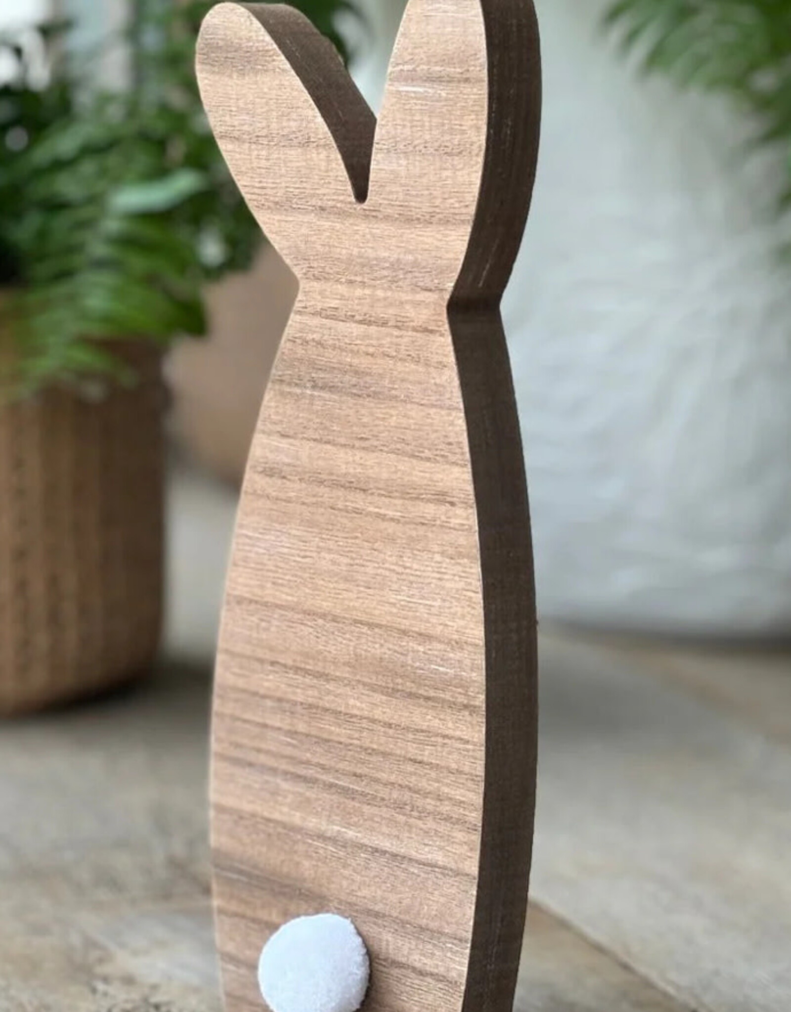 Collins Painting & Design Large Wood Wash Pom Bunny