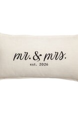 Mudpie Lumbar Mr. & Mrs. 2026 Pillow