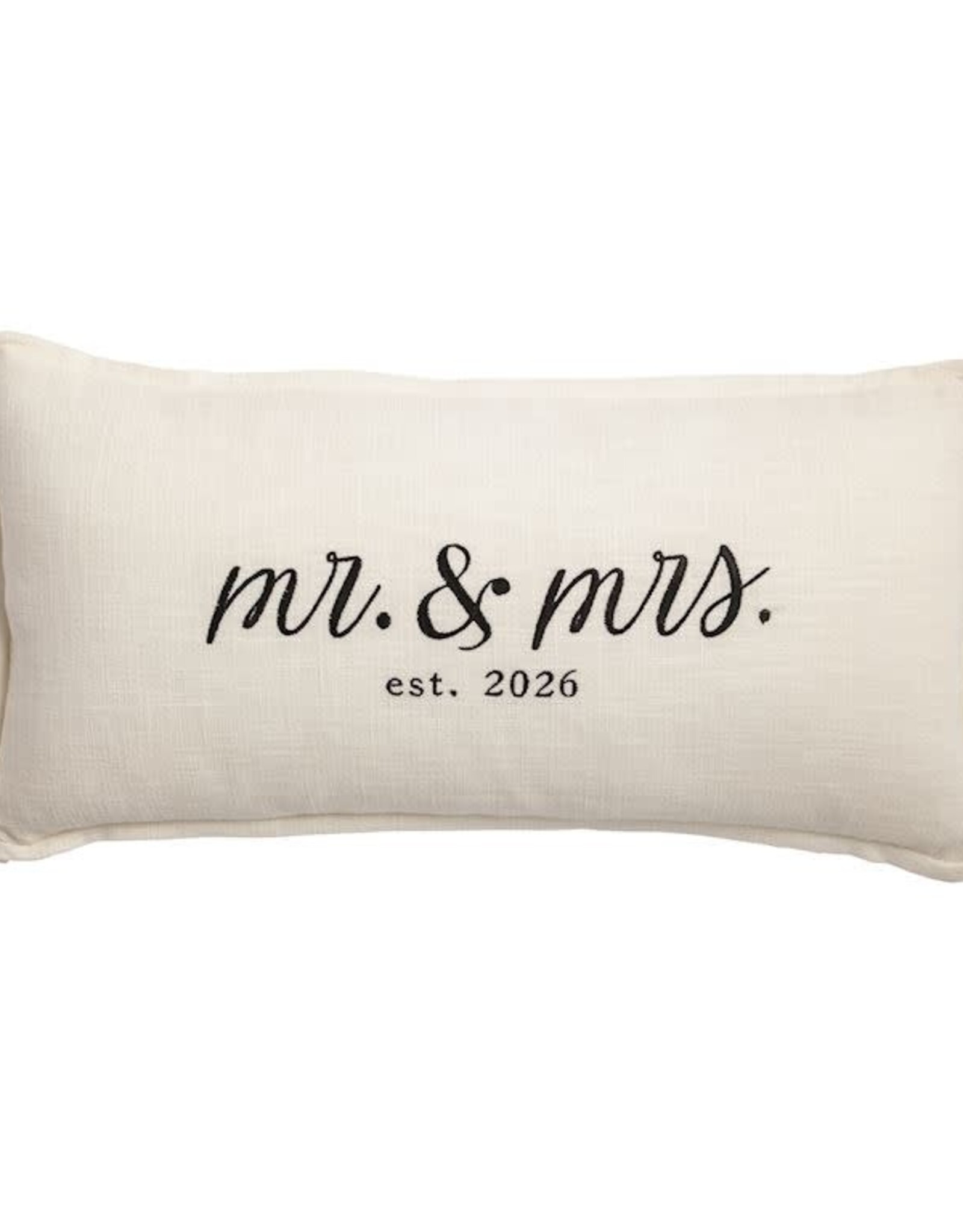 Mudpie Lumbar Mr. & Mrs. 2026 Pillow