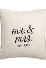 Mudpie Square Mr. & Mrs. 2026 Pillow