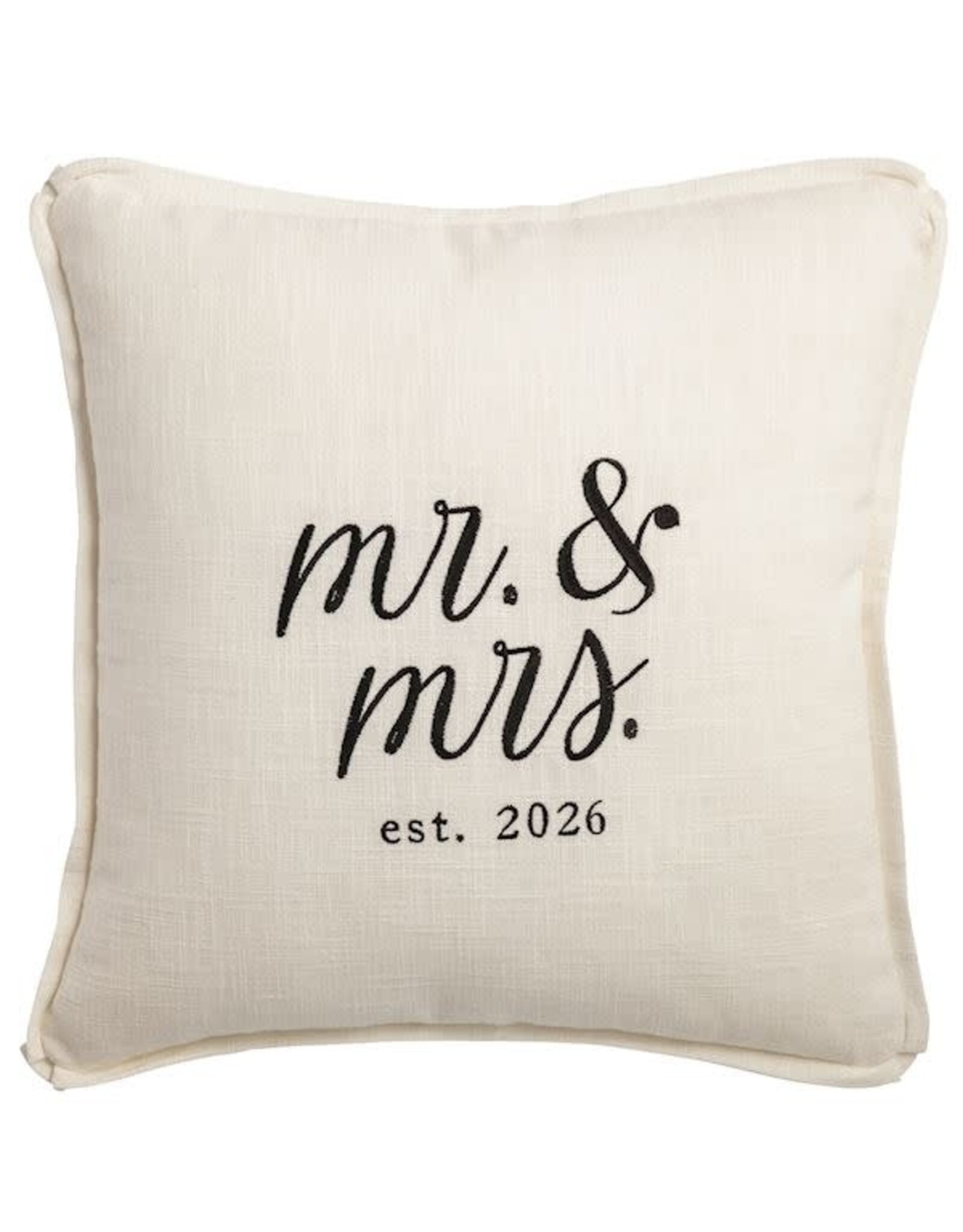Mudpie Square Mr. & Mrs. 2026 Pillow