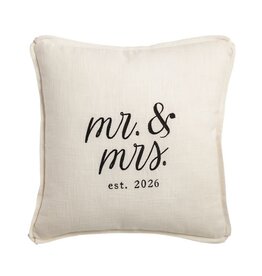 Mudpie Square Mr. & Mrs. 2026 Pillow
