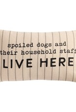 Mudpie Spoiled Pet Striped Pillow