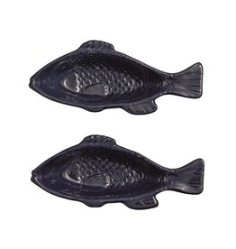 Mudpie Blue Fish Dip Bowl Set