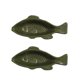 Mudpie Green Fish Dip Bowl Set