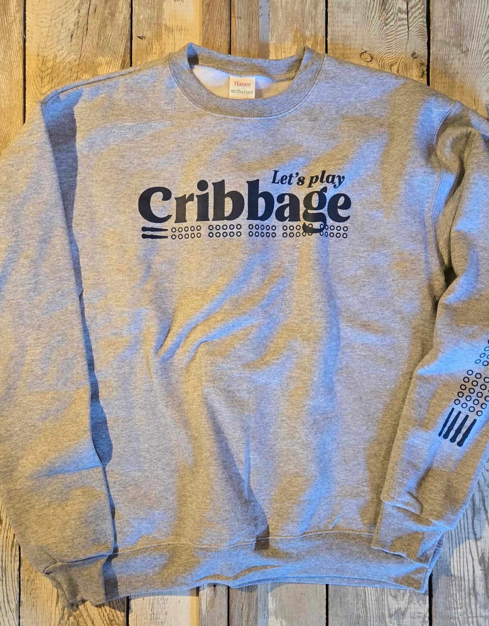 218 Clothing + Gift SALE Let's Play Cribbage Crew Sweatshirt