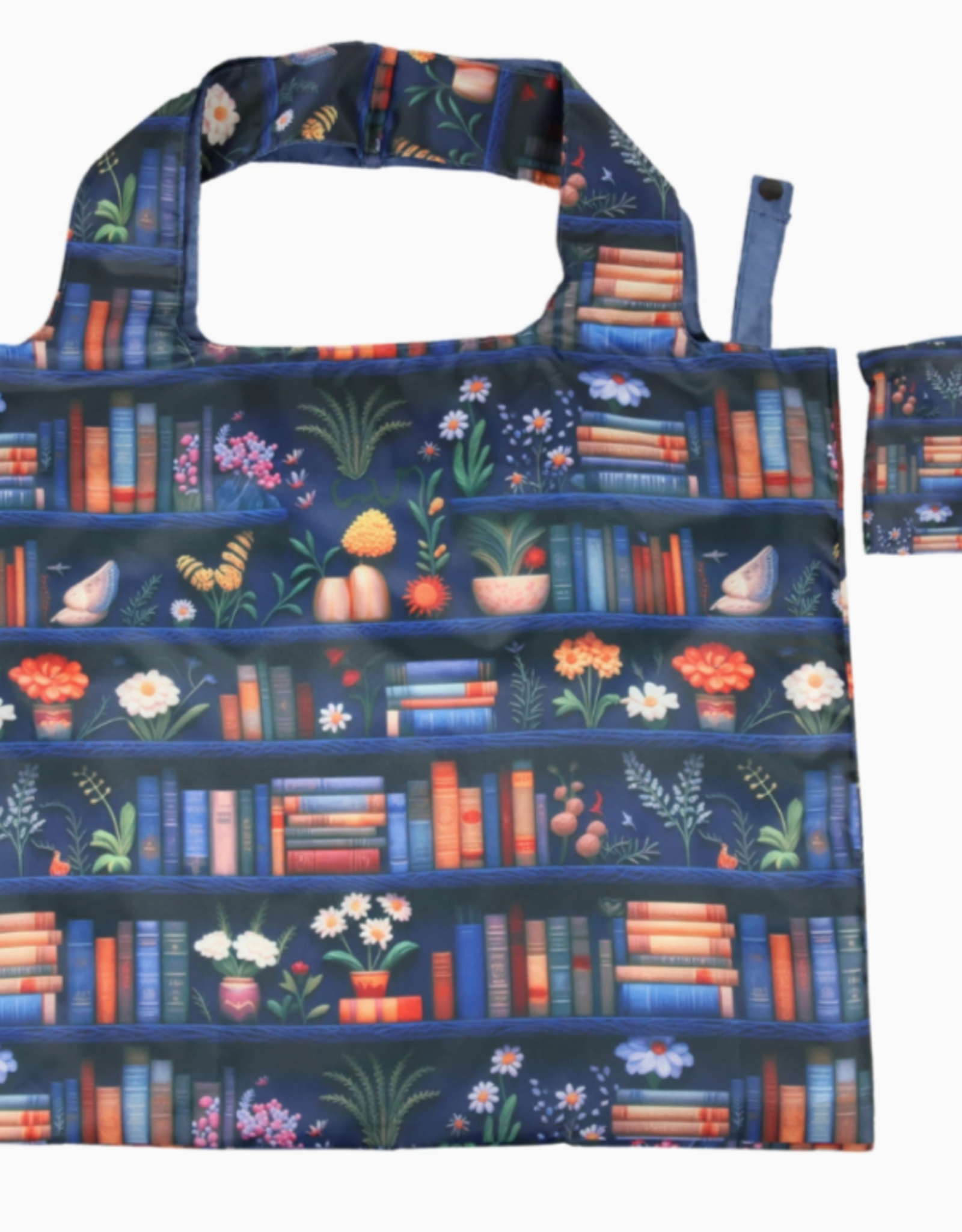 June Apothicarie Blue Bookshelf Eco Reusable Bag